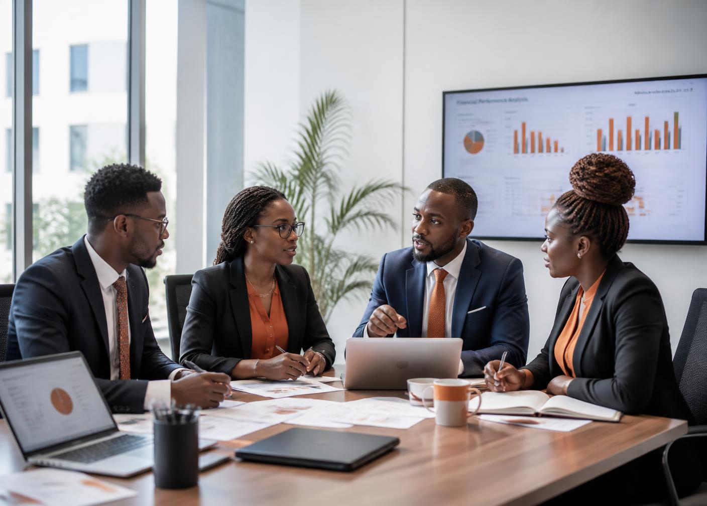 Équipe d'auditeurs de Business Firm en réunion